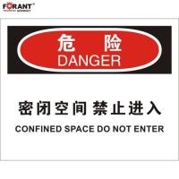 密闭空间 禁止进入危险标识牌