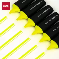 得力DELI S600 标记醒目荧光笔 黄色 10支/盒