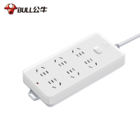 公牛(bull)新国标GN-109K 全长3米六插位总控开关插座/插排/插线板/拖线板/接线板 白色