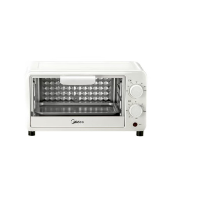 美的(Midea) PT10X1多功能家用 60-230℃调温 迷你小烤箱 电烤箱蛋糕烘焙 白色