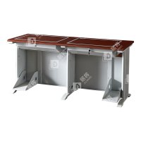 居将 JJ4012423 隐藏式翻转电脑桌培训桌教室机房多媒体学习桌办公桌C款双人位