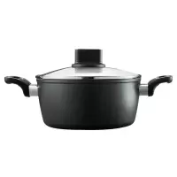 膳魔师(THERMOS)KTS系列新一代不粘锅 汤锅黑色 22cm (LX)/个