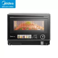美的(Midea)PG2333W 微波炉蒸箱烤箱空气炸四合一台式机不锈钢内胆解冻烘培触摸屏控制多功能PG2333W