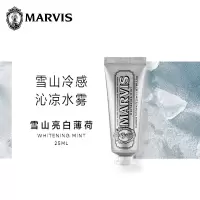 玛尔仕 亮白薄荷牙膏 银色 25ml