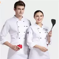 鑫万鼎 厨师服 男女厨师工作服夏装酒店食堂厨师服