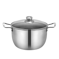 不锈钢汤锅22cm无涂层炖汤煲汤锅多功能锅DF-CP105M 不锈钢汤锅