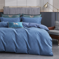 杉杉 全棉刺华夫格提花四件套(蓝色)200*230cm QFS-20233