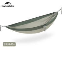 NatureHike 挪客轻量吊床 户外双人防侧翻野外旅游野营露营吊床 双人-浅豆绿(织带款)NH21DC011