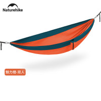 NatureHike 挪客轻量吊床 户外双人防侧翻野外旅游野营露营吊床 双人-魅力橙(织带款)NH21DC011