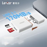 雷克沙(Lexar)USB3.1高速读卡器二合一 华为NM卡读卡器 NM卡/TF卡
