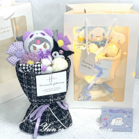 三八女神节女生库洛米玩偶花束公仔可爱玩偶送女朋友 库洛米+礼袋+贺卡
