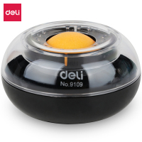 得力(deli) 湿手器 9109 圆形滚珠点钞沾手水缸粘手器 黑色