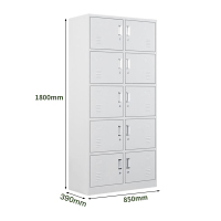 简易衣柜 汇云星 809WJG01030017 十门 灰白色