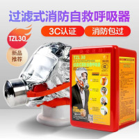 登泰防毒面具带盒子自救呼吸器酒店KTV家用99%过滤性密封硅胶