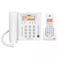 步步高(BBK)无绳电话机 无线座机 子母机 办公家用 内部对讲 远距离信号 W263 玉白