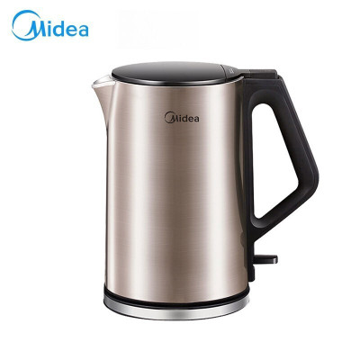 美的(Midea)电热水壶 家用1.5L烧水壶双钢防烫防干烧电茶壶热水壶 316不锈钢自动断电开水壶