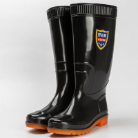 东湖雨雨靴高筒黄底牛筋黑色-45码 单位:1双