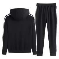 三极 TP6345 大码春秋棉运动连帽套装 束脚 L-8XL