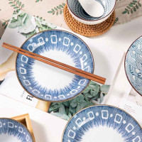 LOCK&LOCK碗碟套装高颜值陶瓷餐具8件套 柯蓝