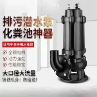 动力瓦特 国标污水泵三相潜水泵无堵塞排污泵地下室WQ型潜污泵 4000瓦2寸380v