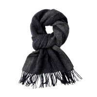 三极 TP6448 羊毛男士围巾渐变双色保暖围脖 35*196cm