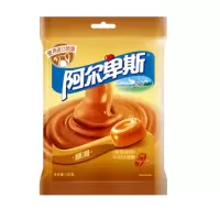 阿尔卑斯新年礼物休闲零食焦香源味牛奶硬糖袋装150g/袋