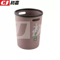 初嘉(CJ) 垃圾桶厨房客厅办公室垃圾箱创意垃圾筒纸篓 咖色小号