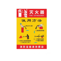 迅迈 PVC灭火器使用方法40*50cm工厂商场安全标识牌警告标志标示牌车间消防警示牌提示牌