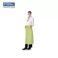 绿色长款腰部系带围裙