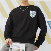 彪马(PUMA)男装日常休闲简约纯色印花圆领卫衣套头衫625802-01