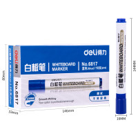 得力 白板笔 得力思达6817优逸白板笔(蓝)(10支/盒)