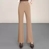 微喇裤女长裤2024春季新款中老年妈妈百度简约弹力宽松高腰休闲裤