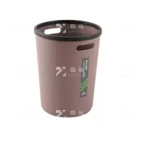 臻远 ZY4022208 垃圾桶厨房客厅办公室垃圾箱创意垃圾筒纸篓 咖色小号