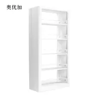 奥优加图书馆书架阅览室货架资料档案架钢制书架双面五层主架