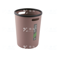 臻远 ZY4022209 垃圾桶厨房客厅办公室垃圾箱创意垃圾筒纸篓 咖色大号