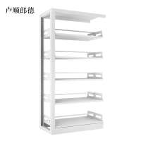 卢顺郎德图书馆书架阅览室货架资料档案架钢制书架双面五层副架