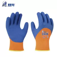 登升 #439劳保手套 乳胶涂层 防滑防寒 零下20度加绒加厚 1付