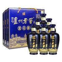 泸州老窖 蓝花瓷 头曲 浓香型白酒 52度 500ml*2瓶*3盒 整箱装