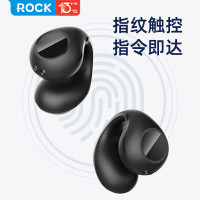 ROCK 耳饰TWS耳机 黑色 蓝牙耳机真无线TWS不入耳夹式运动跑步防水通话降噪