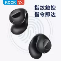 ROCK 耳饰TWS耳机 黑色 蓝牙耳机真无线TWS不入耳夹式运动跑步防水通话降噪
