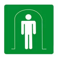 紧急避险处国标GB消防器材警示标签安全牌