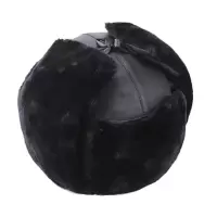 黑色羊剪绒防寒棉安全帽
