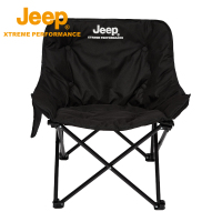 Jeep吉普户外露营写生耐脏成人加厚月亮椅钢管高承重可收纳便携折叠椅
