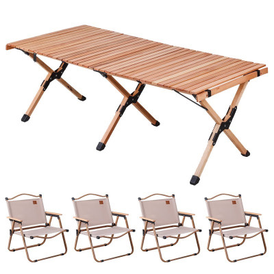 三极 TP8872 户外露营便携桌椅 一桌两椅 桌子:90*60cm(中号椅子+碳钢折叠桌)