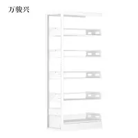 万骏兴图书馆书架阅览室货架资料档案架钢制书架单面五层副架