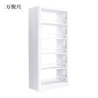 万骏兴图书馆书架阅览室货架资料档案架钢制书架双面五层主架