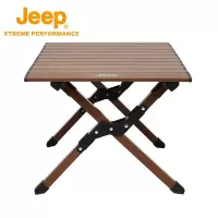 Jeep吉普铝合金蛋卷桌户外露营烧烤桌子出行便携折叠沙滩桌高承重
