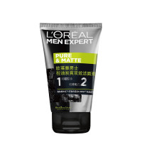 欧莱雅(L'OREAL)男士控油炭爽双效洁面膏100ml