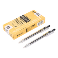 晨光(M&G)文具 0.5mm黑色中性笔 经典按动子弹头签字笔 优品系列水笔 12支/盒AGP87902