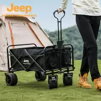 jeep露营 车户外可折叠推 车营地车野餐车拖 车野营手拉杆买菜购物 车